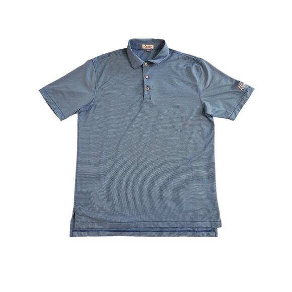 Peter Millar Other - Peter Millar Summer Comfort Mens Polo Shirt Blue Striped Print Size Large